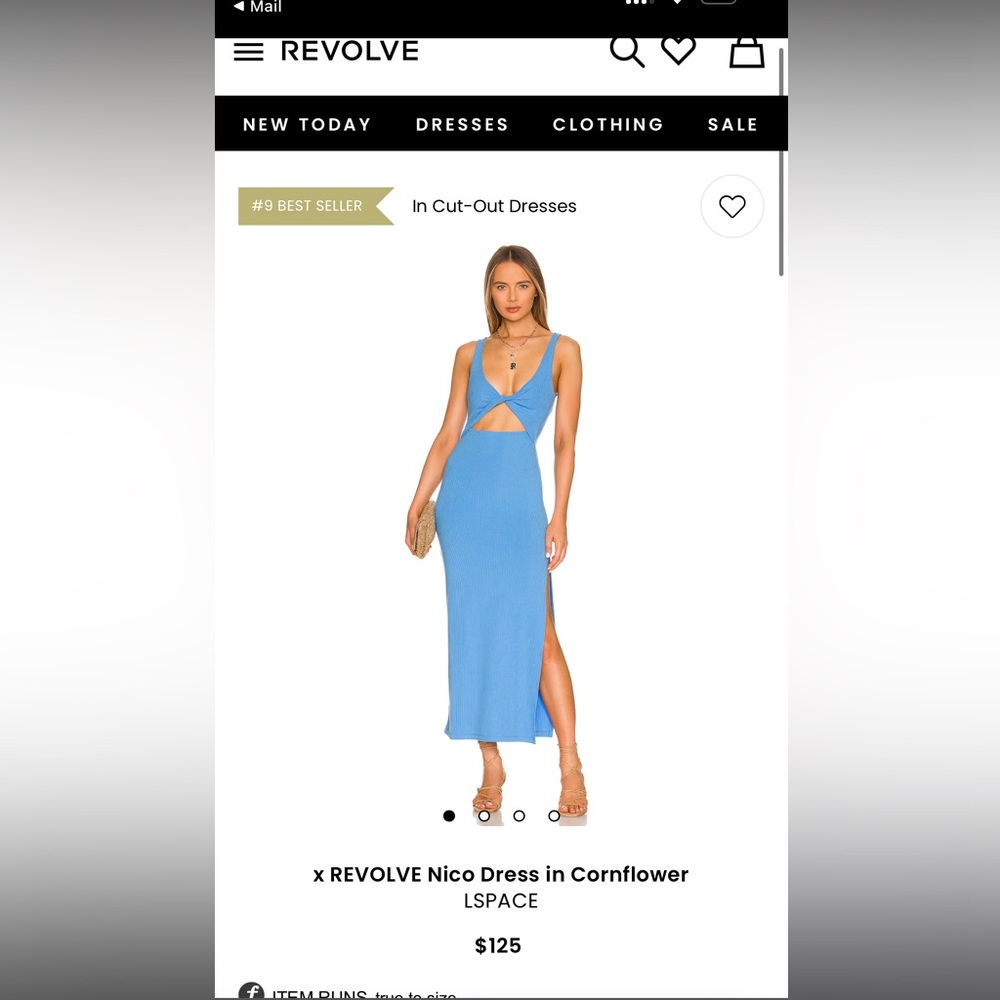 x REVOLVE Nico Dress in Cornflower - LSPACE | Size S
